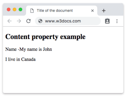 Propriété CSS content