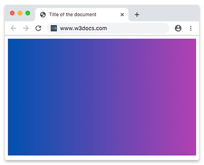 Un dégradé linéaire CSS passant du bleu en haut au violet en bas