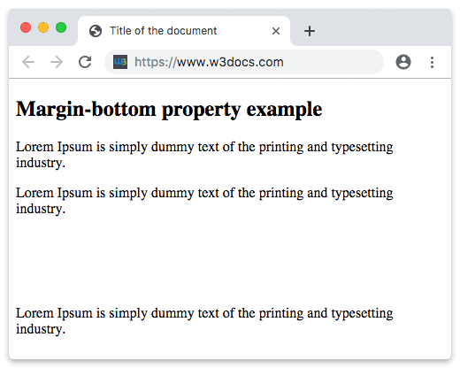 Propriété CSS margin-bottom