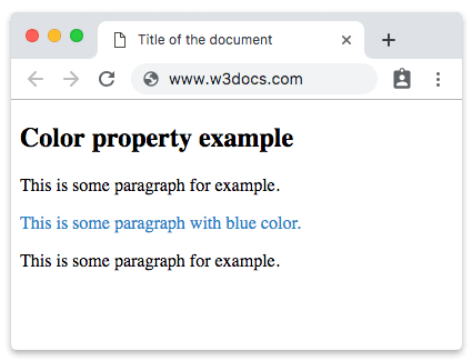 Propriété CSS color