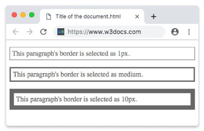 Propriété CSS border-width