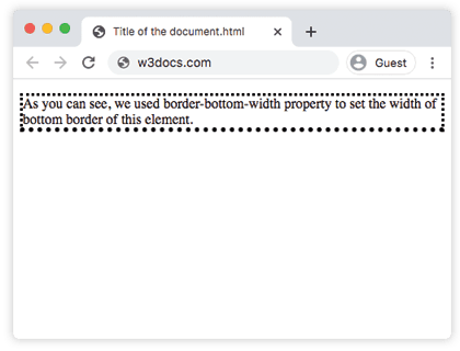 Propriété CSS border-bottom-width
