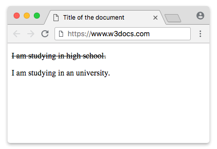 Exemple de la balise s