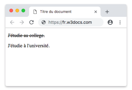 J'étudie au college