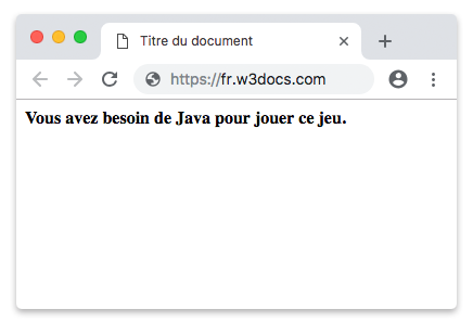 Vous avez besoin de Java pour jouer ce jeu