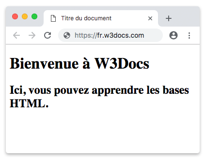 Bienvenue à W3Docs