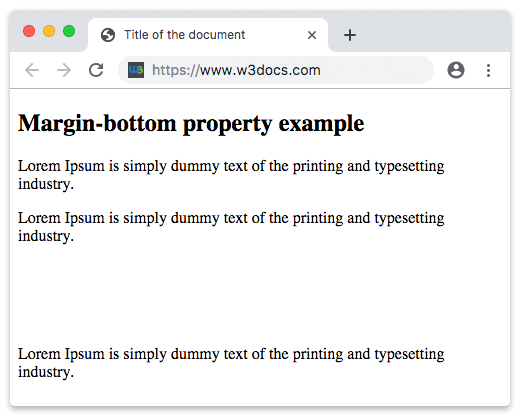 Propriété CSS margin-bottom
