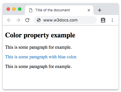 Propriété color CSS