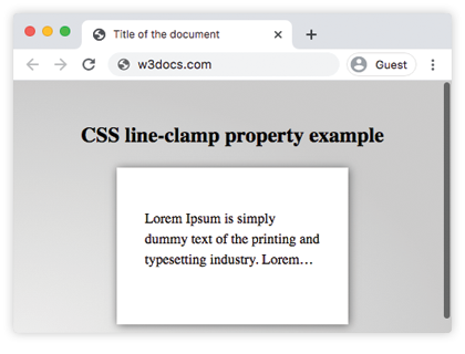 Propriété CSS line-clamp