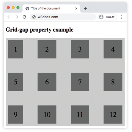 Propriété CSS grid-gap