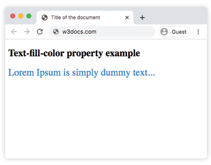 text-fill-color avec valeur transparente