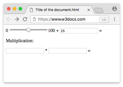 exemple de la balise output