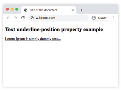 Valeur "under" de CSS text-underline-position